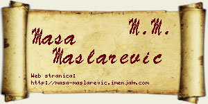 Maša Maslarević vizit kartica
